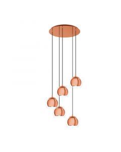 Suspension cuivre en verre, Iroma