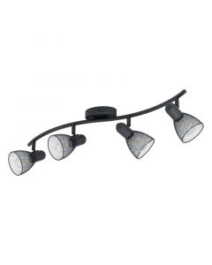 Spot plafond noir en acier, Madelene