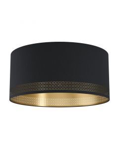 Lampe plafond noire en acier, Niko