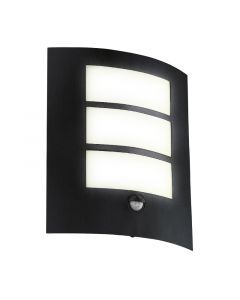 Applique extérieur avec détecteur de mouvement noire en acier, Elyana, IP44