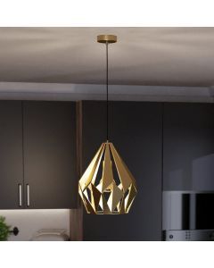 Suspension dorée en aluminium, Acri