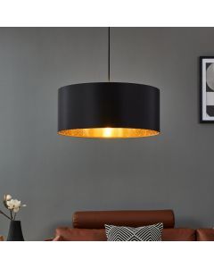 Suspension noire en tissu, Kelsey