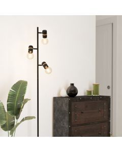Lampadaire noir en aluminium, Jelger, avec interrupteur