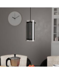 Suspension noire en tissu, Barceno