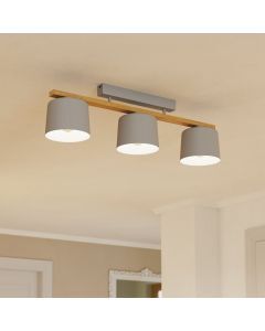 Plafonnier en bois gris, Jeannot