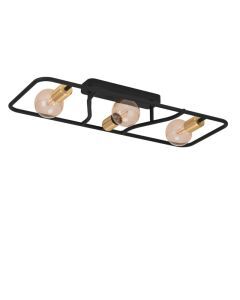 Lampe plafond dorée en aluminium, Jaron