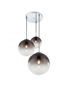 Suspension chromée en verre, Novia