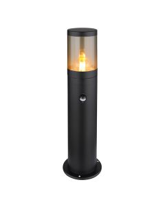 Luminaire extérieur noir en acier inoxydable, Lambert, IP44