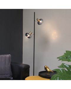 Lampadaire gris design, Skip, avec interrupteur