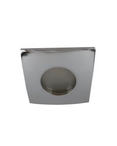 Spot encastré salle de bain chromé en aluminium, Pelle, IP44