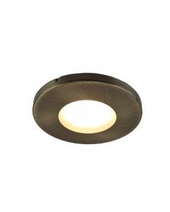 Spot encastré salle de bain bronze en métal, Mela, IP44
