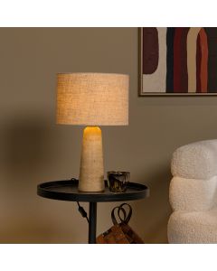 Lampe de table moderne beige, Nimue, avec interrupteur