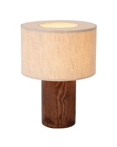 Lampe de table rustique marronne, Tachina, avec interrupteur
