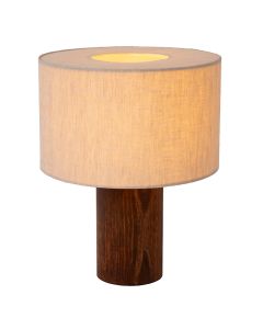 Lampe de table rustique marronne, Tachina, avec interrupteur