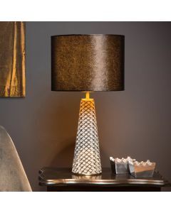 Lampe de table rétro grise, Extravaganza Velvet, avec interrupteur
