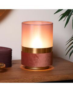 Lampe de table rétro dorée, Tusse, avec interrupteur