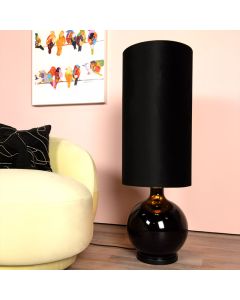 Lampadaire rétro noir, Esterad, avec interrupteur