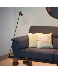 Lampadaire moderne anthracite, Hester, avec interrupteur