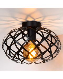 Lampe plafond moderne noire, Wolfram