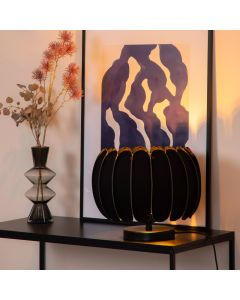 Lampe de table moderne noire, Spencer, avec interrupteur