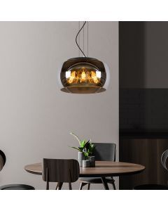 Suspension moderne grise, Olivia
