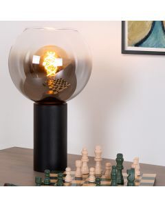 Lampe de table moderne noire, Marius, avec interrupteur