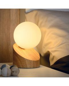Lampe de table moderne marronne, Len, avec interrupteur