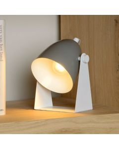 Lampe de table moderne grise, Chago, avec interrupteur