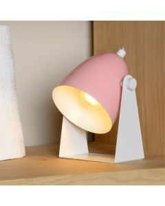 Lampe de table moderne rose, Chago, avec interrupteur