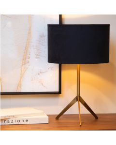 Lampe de table moderne noire, Tondo, avec interrupteur