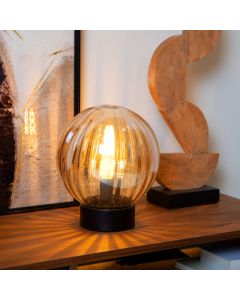 Lampe de table rétro ambre, Monsaraz, avec interrupteur