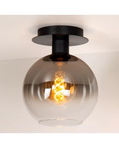 Lampe plafond rétro grise, Marius