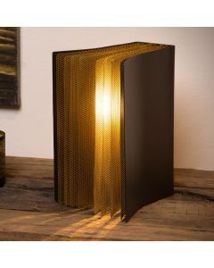 Lampe de table rétro dorée, Extravaganza Livret, avec interrupteur