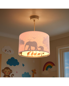Suspension pour enfants rose en tissu, Safari