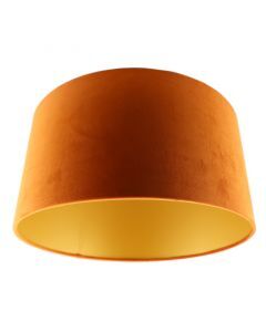 Abat-jour en velours d'or Melanie, Tissu, moderne