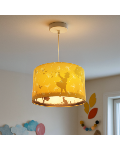 Suspension pour enfants jaune en tissu, Butterfly