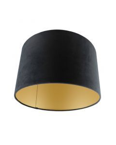 Abat-jour en velours d'or Madelyn, Tissu, moderne