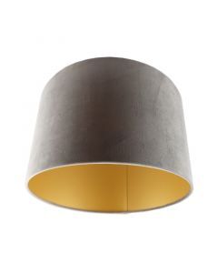 Abat-jour en velours d'or Madelyn, Tissu, moderne