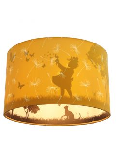 Plafonnier pour enfants jaune en tissu, Butterfly