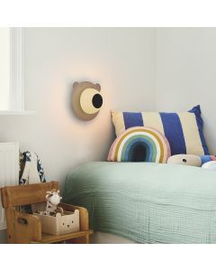 Applique murale pour enfants en métal marronne, Brunabear, avec interrupteur