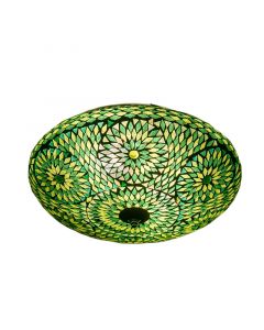 Lampe plafond orientale verte mosaïque, Louay