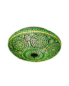 Lampe plafond orientale verte mosaïque, Louay