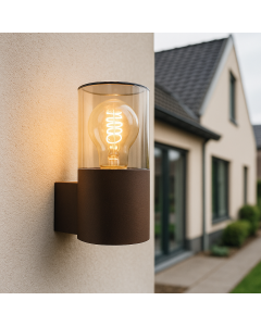 Luminaire extérieur couleur rouille moderne, Sanel, IP44
