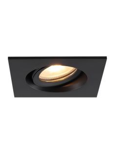 Spot encastré salle de bain noir en aluminium, Jorin, IP65