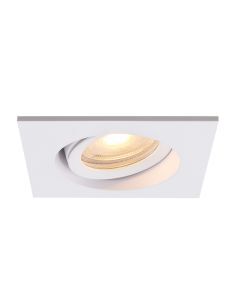 Spot encastré salle de bain blanc en aluminium, Jorin, IP65