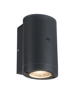 Applique extérieur avec capteur crépusculaire anthracite en aluminium, Ivana, IP44