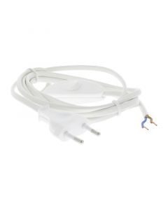 Câble de connexion Q-Link max 1200w 2 x 0,75 mm. 1,8 m blanc avec interrupteur