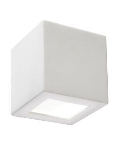 Applique up and down en verre blanche, Caitlin
