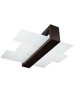 Plafonnier en verre marron, Fouzia
