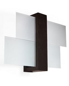 Applique murale en verre marronne, Fouzia